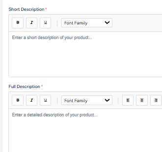 Product Description Editor